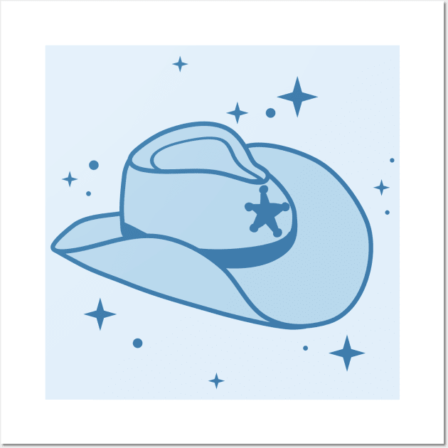 Blue cowgirl hat deals